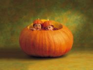 Two Babies in Pumpkin
