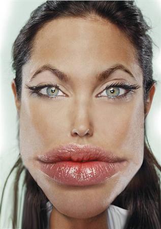 Photoshoped Angelina Jolie